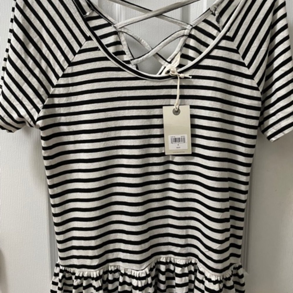 Lucky Brand Striped Peplum Top